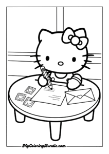 101+ Free Hello Kitty Coloring Pages