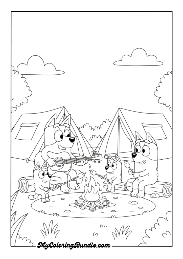 Heeler family on a camping trip