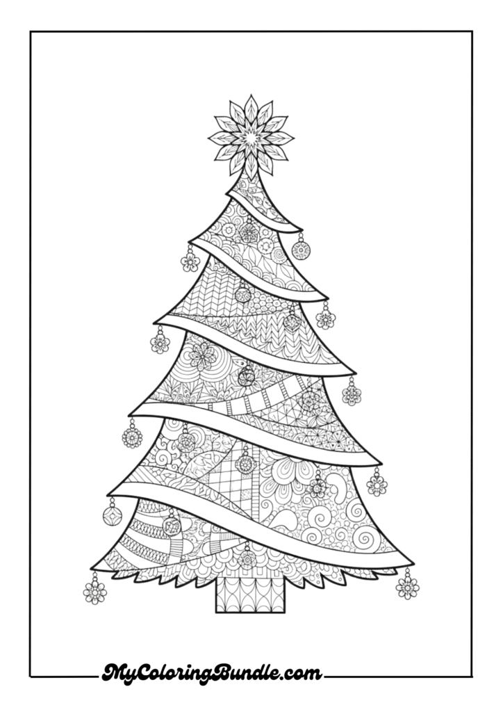 Christmas Tree Zentangle