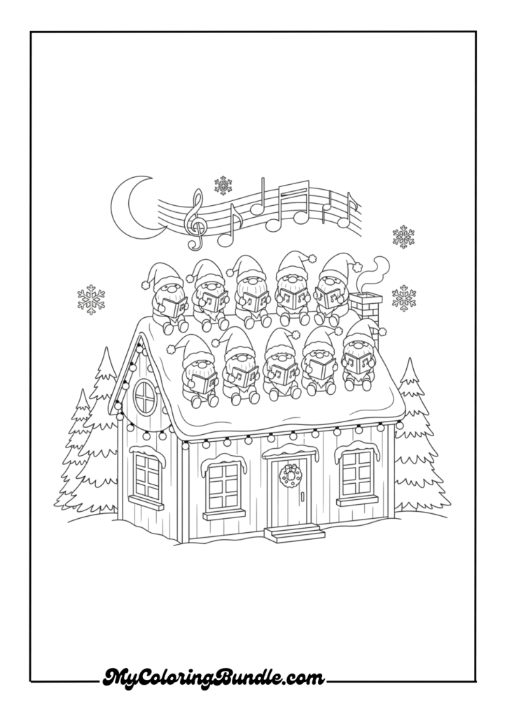 Gnome Choir on the Roof