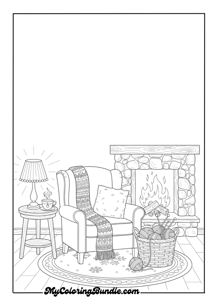 Knitting Beside the Fire