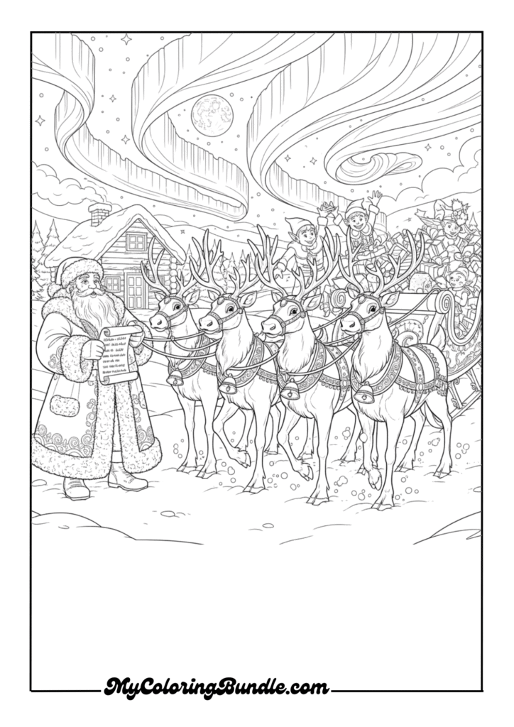 Reindeer Lineup Before Takeoff