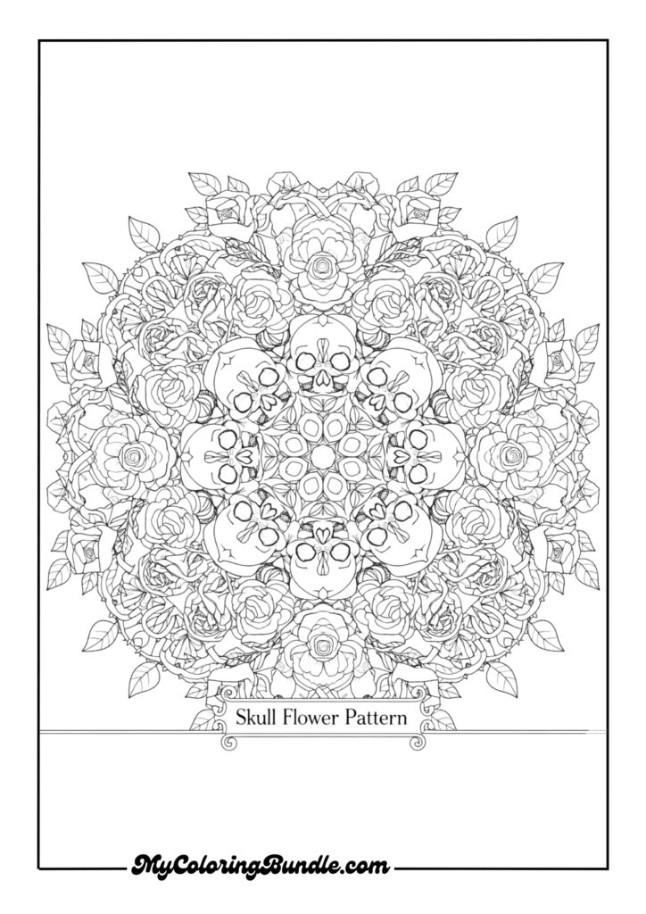 Skull Flower Pattern