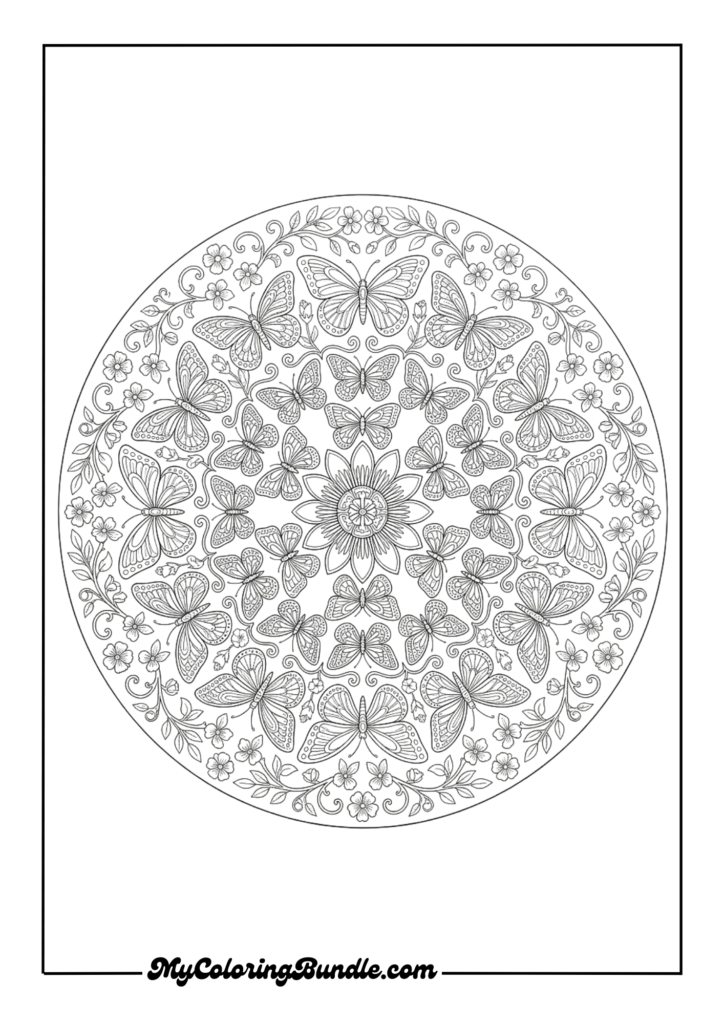 Butterfly Garden Mandala