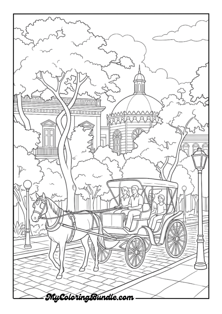 Horse Carriage by the Firehouse