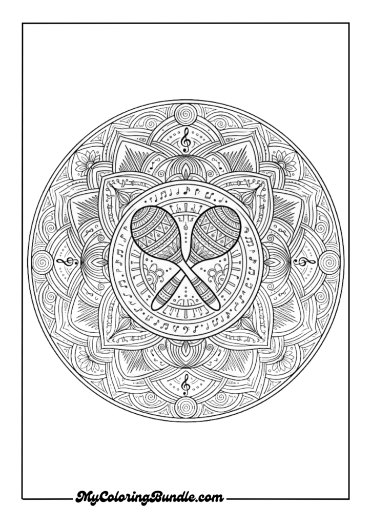 Maracas Mandala Design