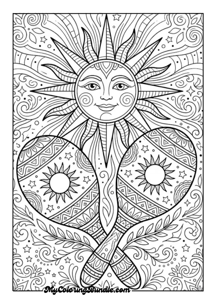Maracas with Sun Symbol