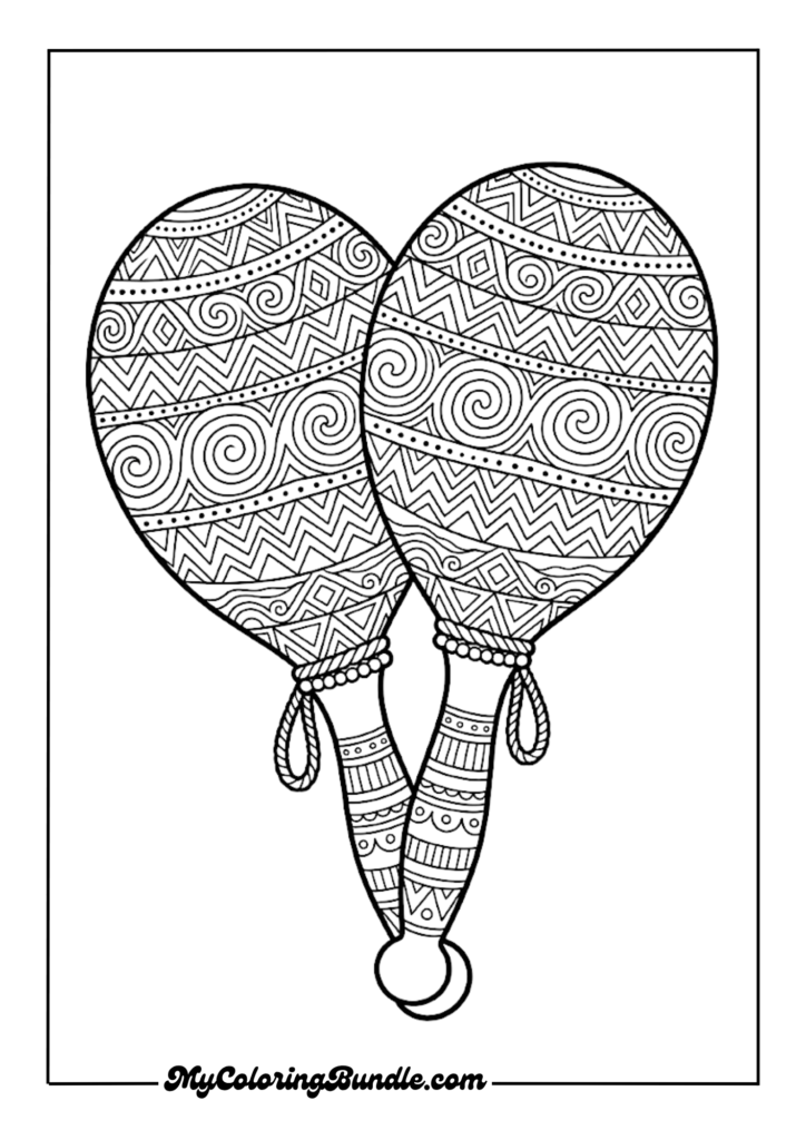 Maracas with Tribal Patterns