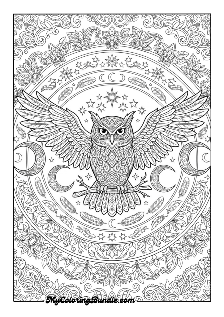 Owl Wisdom Mandala