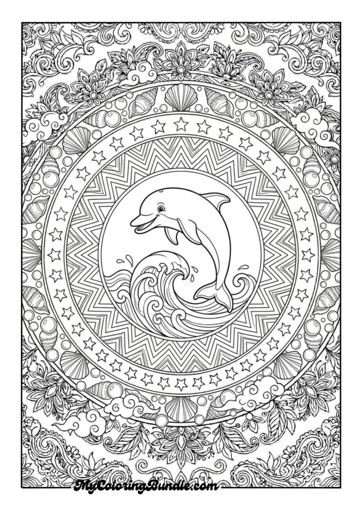 Playful Dolphin Mandala