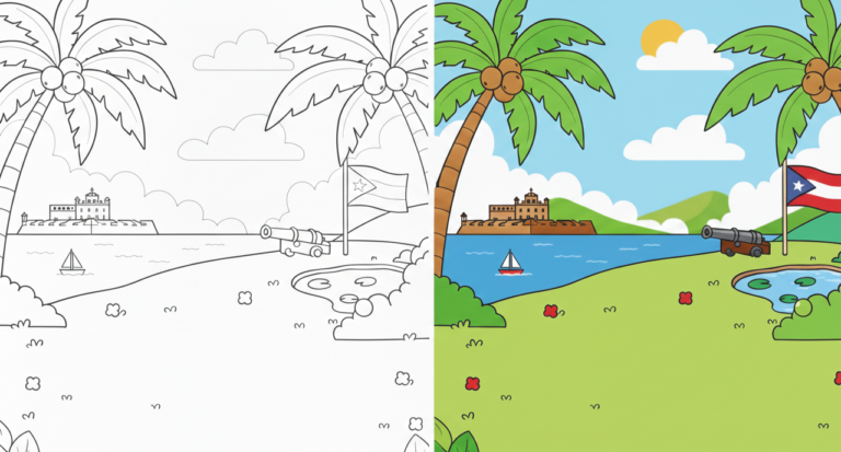 Puerto Rico Coloring Pages
