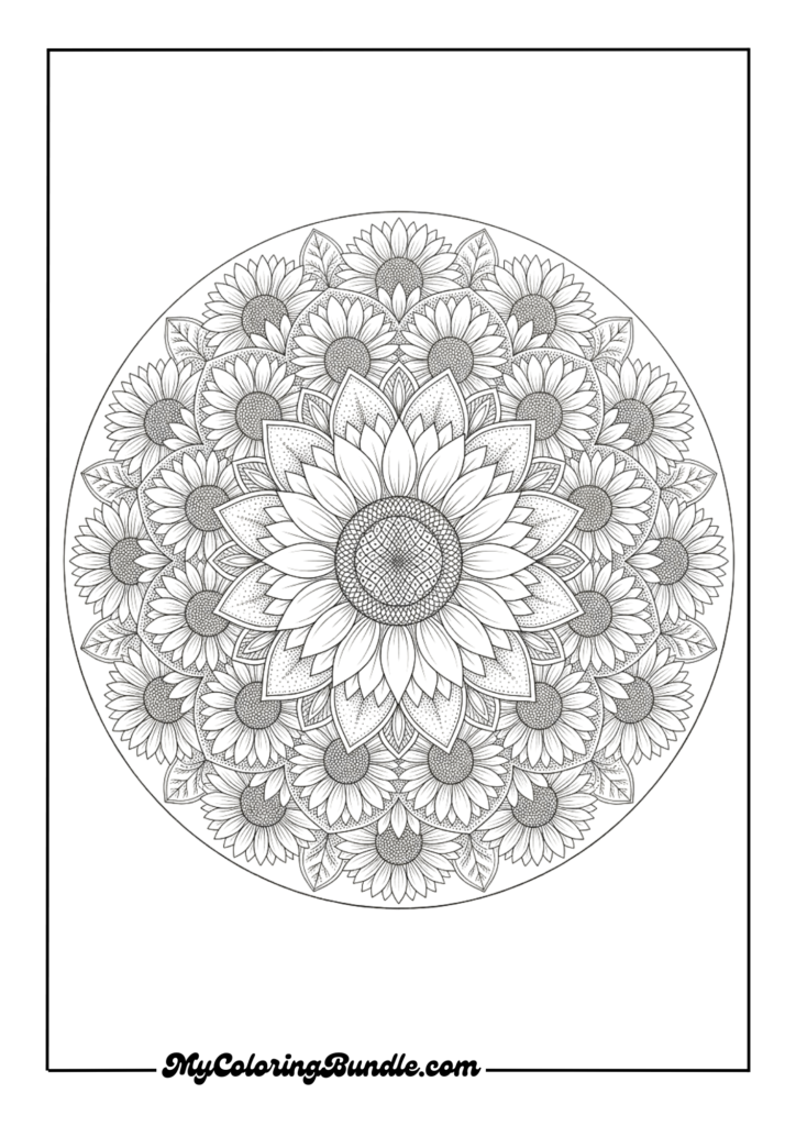 Sunflower Harmony Mandala