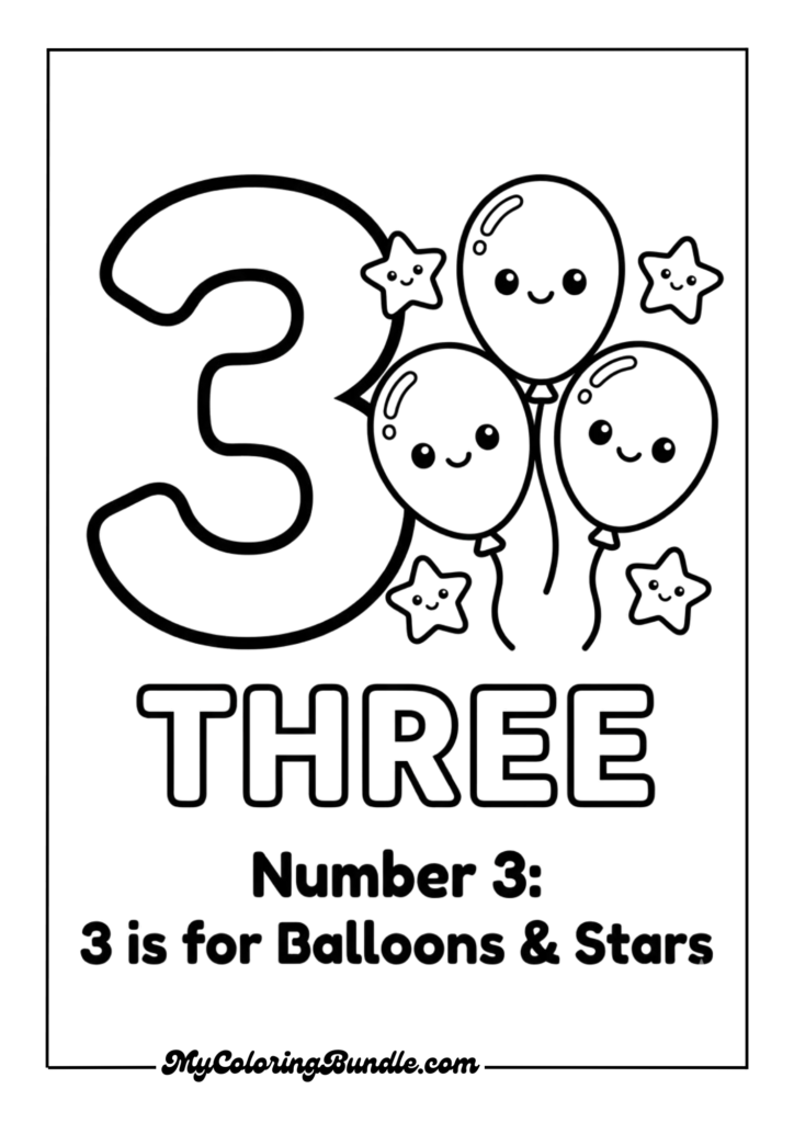 Numbers Counting Coloring Page