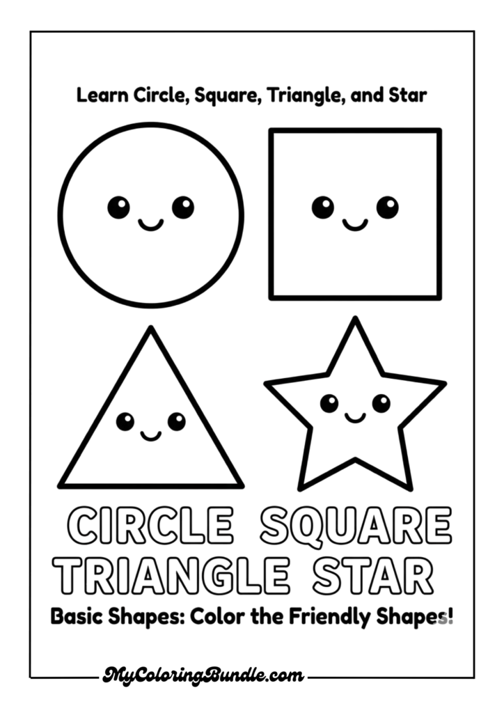 Shapes Educational Coloring Page