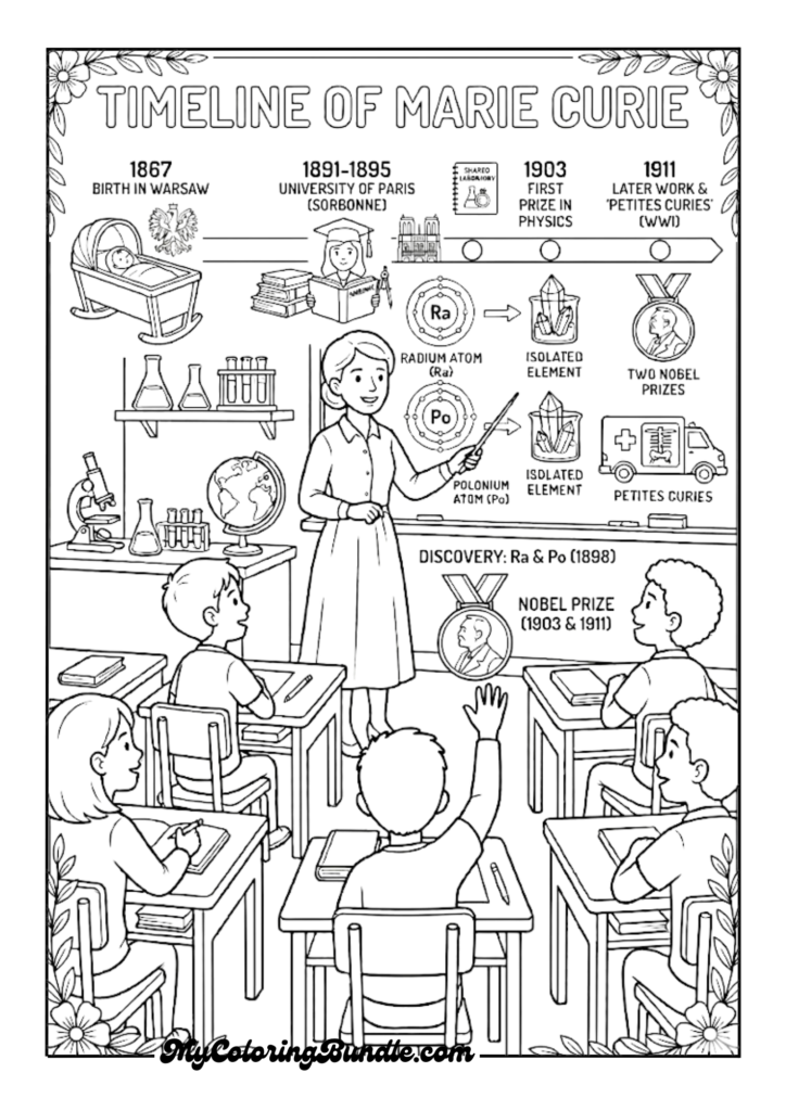 Timeline Coloring Sheet