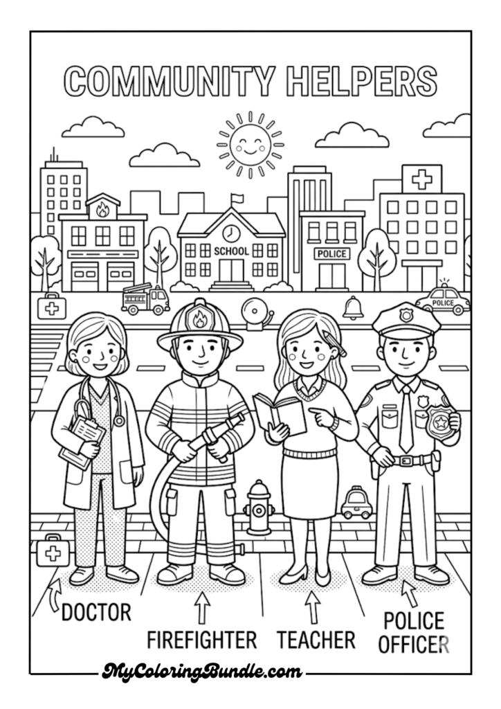 “Community Helpers” Learning Scene