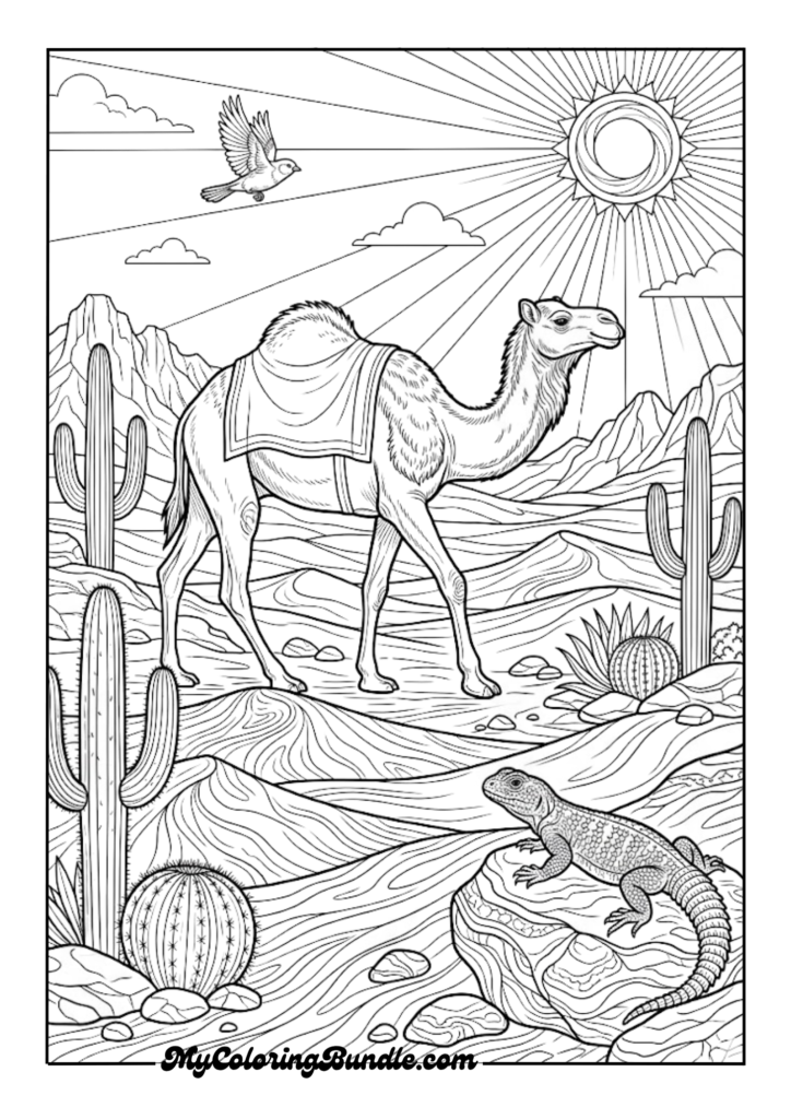 Desert Wildlife Scene