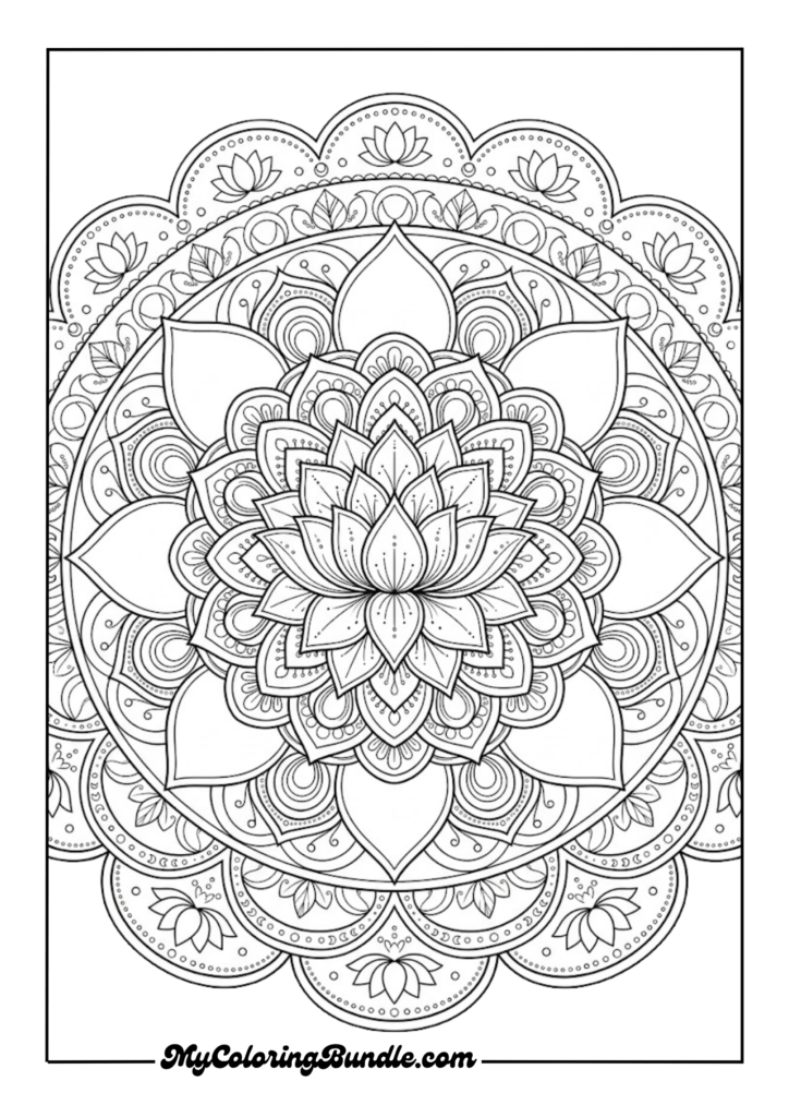 Lotus Calm Meditation Mandala