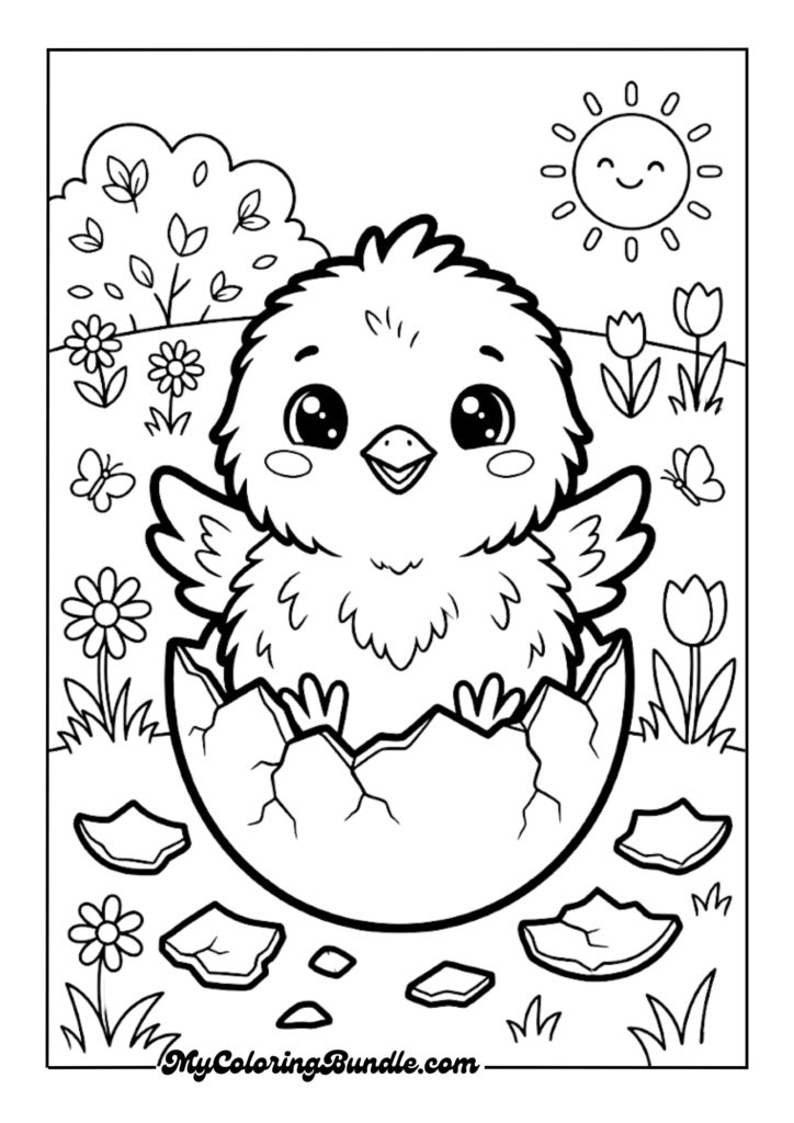 Newly Hatched Fluffy Chick