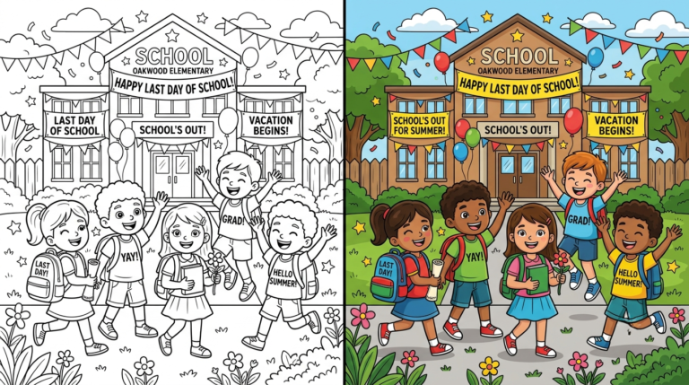 Last Day of School Coloring Pages